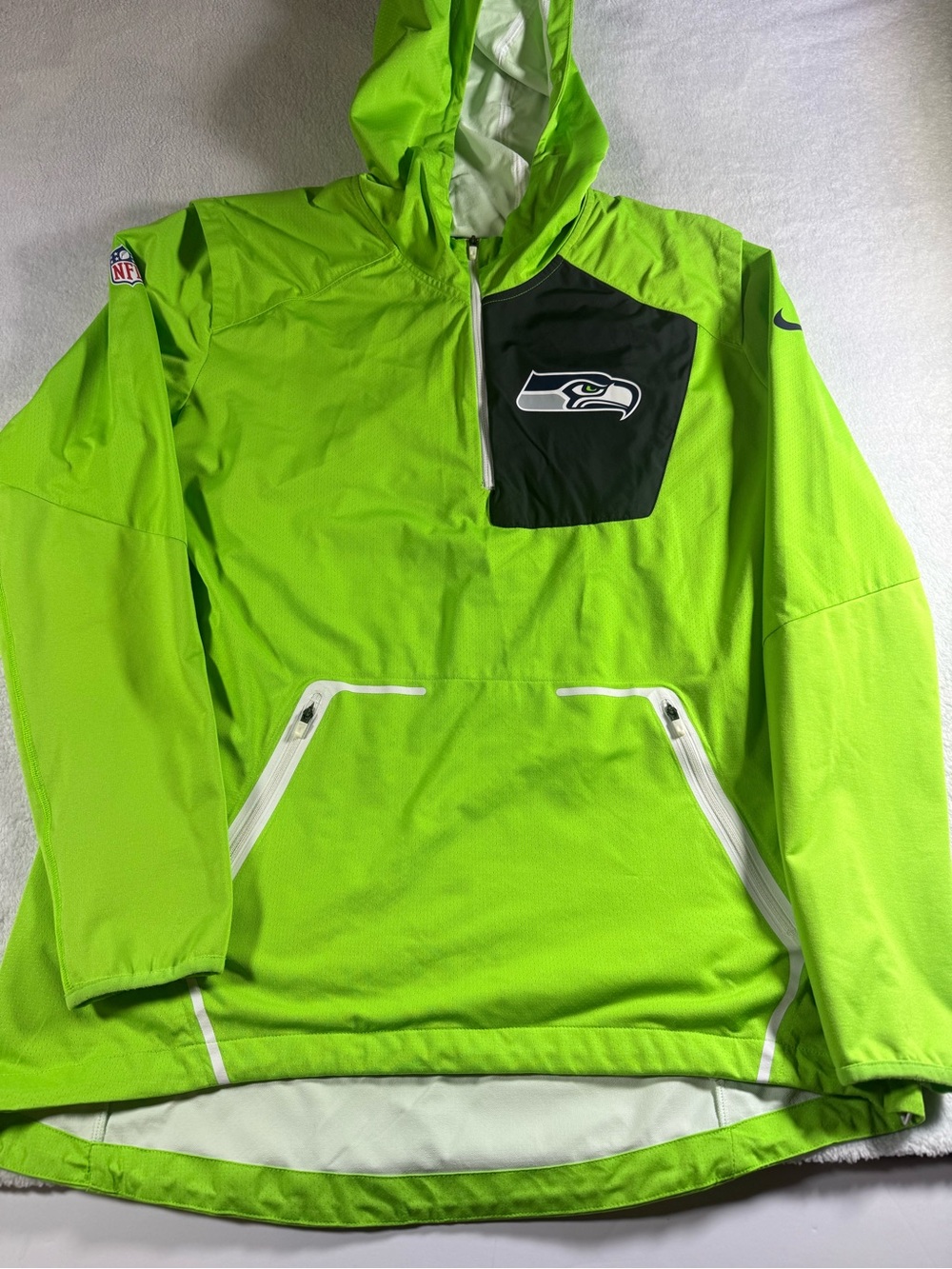 Nike Men’s Neon Green Seattle Seahawks Pullover Jacket